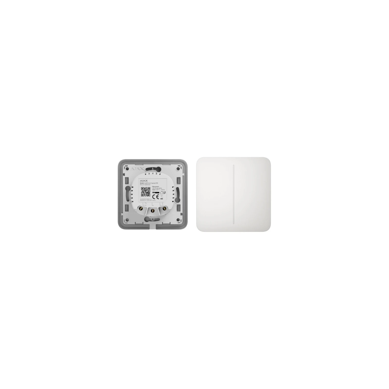 LIGHTCORE 2-GANG + SOLOBUTTON 2-GANG (WHT)