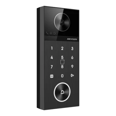 Panou exterior videointerfon TCP/IP 4MP, IR 3m, PIN, PoE, M1, IP65 - HIKVISION DS-KV6124-E1