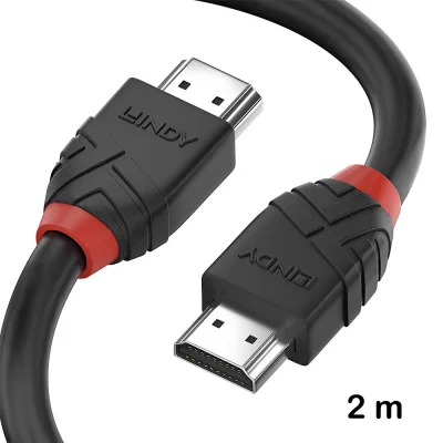 Cablu HDMI 8k60hz, 2m, Lindy, Black Line, 36772