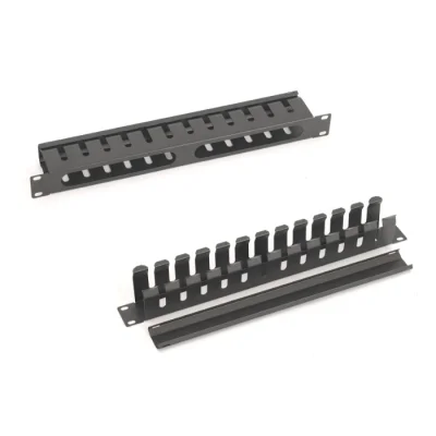 ORGANIZATOR CABLURI PENTRU RACK, 1U, 12 PORTURI