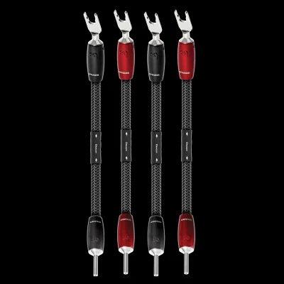 Jumper Biwire Audioquest Dragon (SPADE-SPADE), Argint PSS, 4buc/set