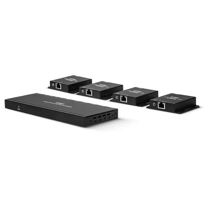 Extender + splitter semnal HDMI 70m, 4K@30Hz, Loop Out, Lindy, 38155