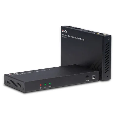 Extender HDBaseT Cat.6 HDMI 4K60, audio, IR și RS-232, 100 m, Lindy 38340
