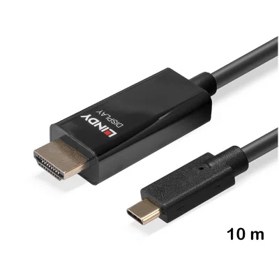 Cablu adaptor USB tip C la HDMI® 4K60 de 10 m cu HDR, Lindy 43317