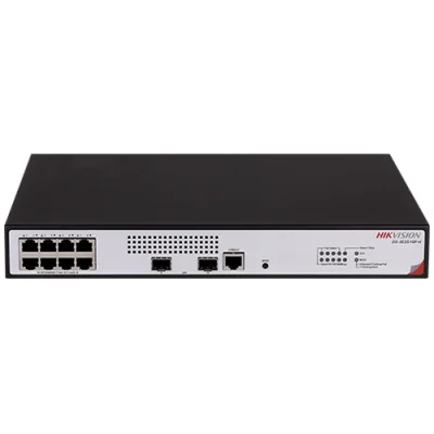 Switch L2+, 8 x RJ45 1G PoE 802.3af/at, 2 x SFP 1G, Management, 1U - HIKVISION DS-3E2510P-H