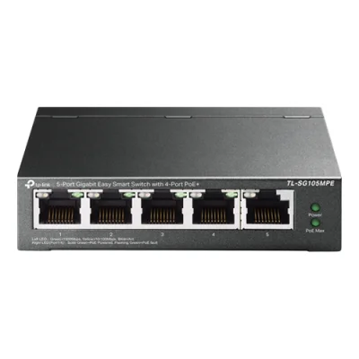 Switch Easy Smart, 4 x RJ45 1G PoE, 1 x RJ45 1G, Managed - TP-Link TL-SG105MPE