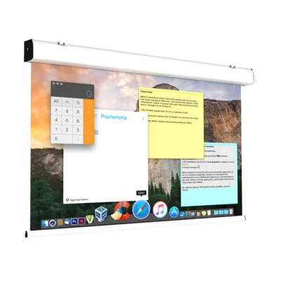 Ecran proiectie electric, perete/tavan, 300 x 225 cm, COMPACT, fara bordura, proiectie FRONT/REAR, Format 4:3