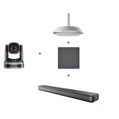Pachet videoconferinta cu audio si speakerphone cu prindere in tavan