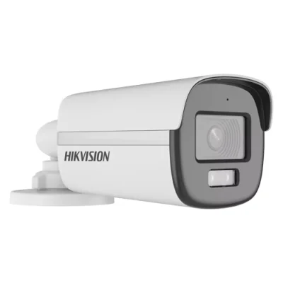 ColorVu, Dual Light - Camera analog 2MP, lentila 2.8mm, IR 40m, WL 40m, TVI/AHD/CVI/CVBS, Mic., IP67 - HIKVISION DS-2CE12DF0T-LFS-2.8mm