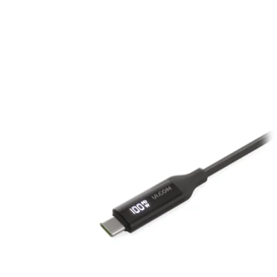 "Braided power and data cable with a dou