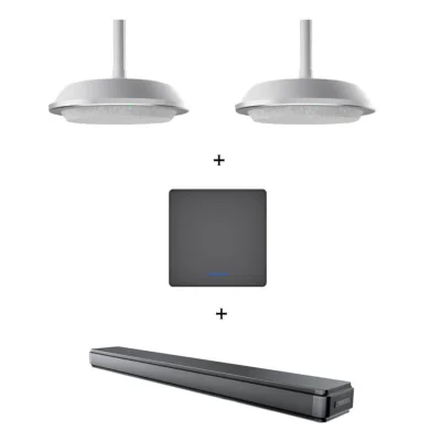 Pachet audio cu 2 speakerphone-uri pentru videoconferinte cu prindere in tavan